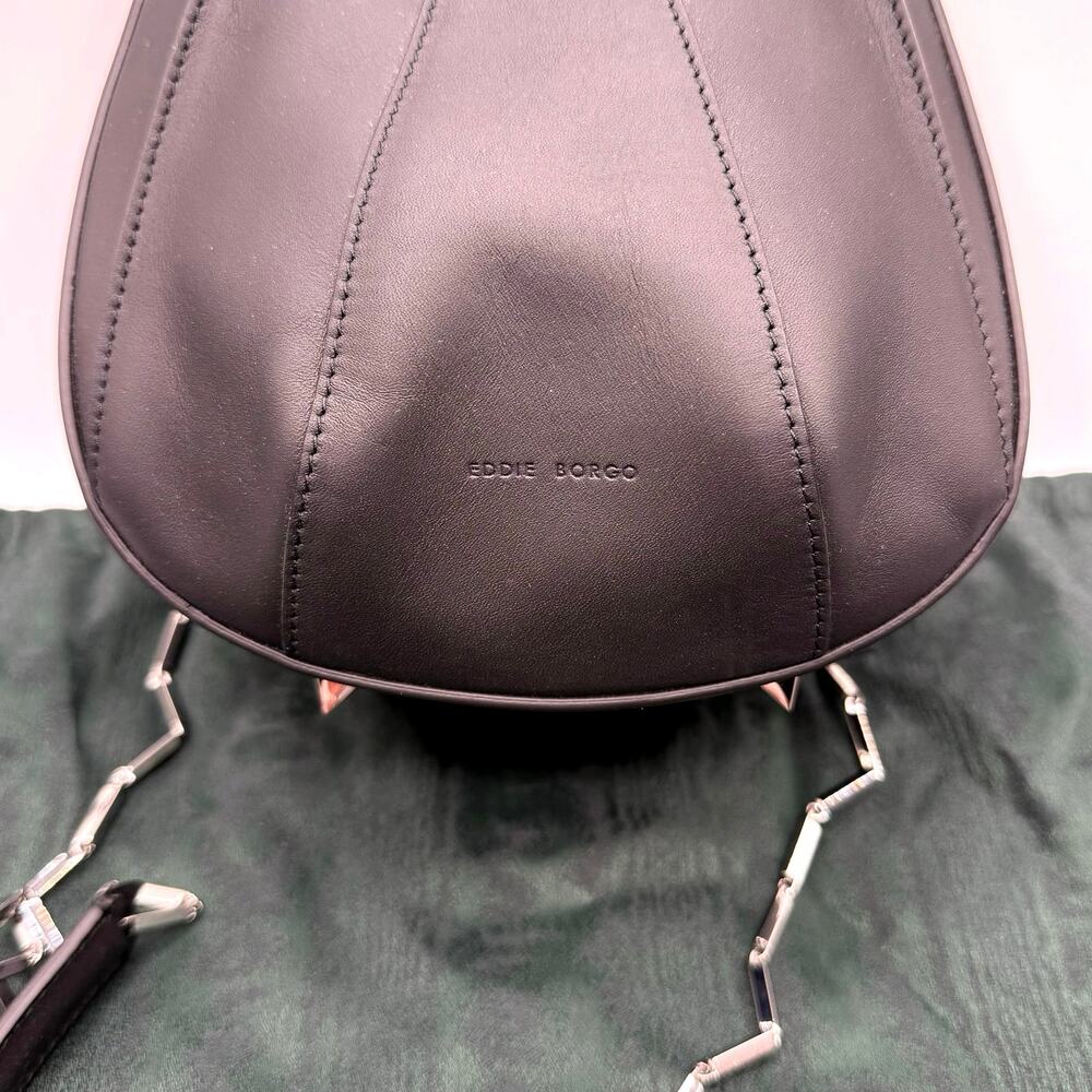 Eddie Borgo Mini Pepper Pochette Calf Leather Sterling Silver Designer Tulip Bag - Picture 7 of 13